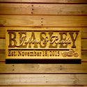 ADVPRO Motorcycle Gifts Family Name First Names Personalized with Established Date Wedding Gift Wood Engraved Wooden Sign wpa0370-tm - 18.25