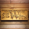 ADVPRO Personalized Last Name Rustic Home D‚cor Wood Engraving Custom Wedding Gift Couples Established Wooden Signs wpa0371-tm - 18.25