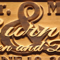 ADVPRO Mr. & Mrs. Personalized Last Name Rustic Home D‚cor Wood Engraving Custom Wedding Gift Couples Established Wooden Signs wpa0376-tm - Details 2