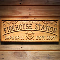 ADVPRO Firehouse Station Name Personalized BAR & Grill Retired Firefighter Gifts Wood Engraved Wooden Sign wpa0379-tm - 18.25