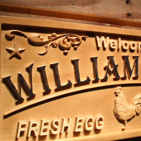 ADVPRO Rooster The Lay A Way Chicken Farm Ranch Full Name Personalized 3D Gifts Wooden Sign wpa0380-tm - Details 2