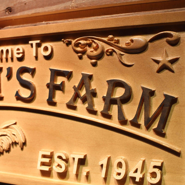 ADVPRO Rooster The Lay A Way Chicken Farm Ranch Full Name Personalized 3D Gifts Wooden Sign wpa0380-tm - Details 3