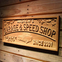 ADVPRO Garage & Speed Shop Name Personalized Man Cave Gifts Wood Engraved Wooden Sign wpa0382-tm - 26.75