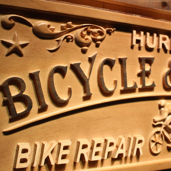 ADVPRO Bicycle & SKI Shop Name Personalized Est. Year Man Cave Gift Wood Engraved Wooden Sign wpa0384-tm - Details 2