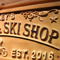 ADVPRO Bicycle & SKI Shop Name Personalized Est. Year Man Cave Gift Wood Engraved Wooden Sign wpa0384-tm - Details 3