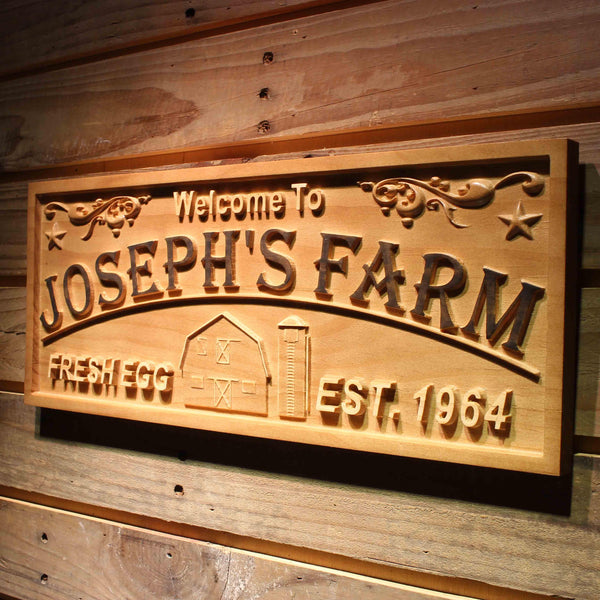 ADVPRO Farm Last Name First Names Personalized Est. Year Housewarming Gifts Wood Engraved Wooden Sign wpa0385-tm - 26.75