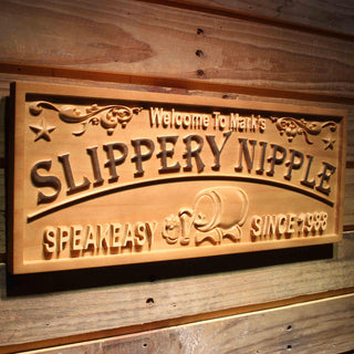 ADVPRO Slippery Nipple Name Personalized with EST. Year Wood Engraved Wooden Sign wpa0391-tm - 23