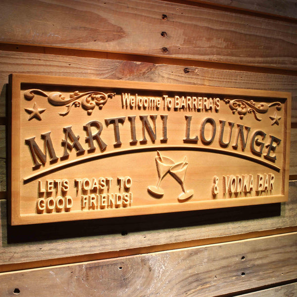 ADVPRO Martini Lounge Name Personalized Wood Engraved Wooden Sign wpa0394-tm - 23