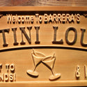 ADVPRO Martini Lounge Name Personalized Wood Engraved Wooden Sign wpa0394-tm - Details 1