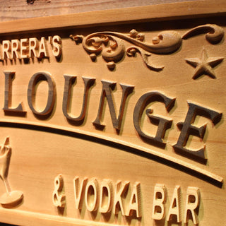 ADVPRO Martini Lounge Name Personalized Wood Engraved Wooden Sign wpa0394-tm - Details 3