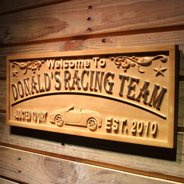 ADVPRO Team Racing Name Personalized City Limit Location Wood Engraved Wooden Sign wpa0395-tm - 26.75