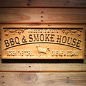 ADVPRO BBQ & Smoke House Name Personalized Wood Engraved Wooden Sign wpa0396-tm - 18.25
