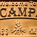 ADVPRO The Campsite Name Personalized Home Away from Home Wood Engraved Wooden Sign wpa0398-tm - Details 1