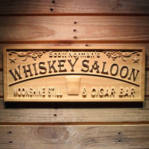 ADVPRO Whiskey Saloon Name Personalized Moonshine Still Cigar Bar Wood Engraved Wooden Sign wpa0401-tm - 18.25