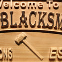 ADVPRO Blacksmithing Name Personalized Texas Iron Work Art Wood Engraved Wooden Sign wpa0403-tm - Details 1