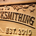 ADVPRO Blacksmithing Name Personalized Texas Iron Work Art Wood Engraved Wooden Sign wpa0403-tm - Details 3
