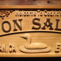 ADVPRO Loon Saloon Name Personalized Duck City Limit Location Wood Engraved Wooden Sign wpa0404-tm - Details 1