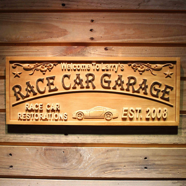 ADVPRO Muscle CAR Garage Name Personalized with Est. Year Wood Engraved Wooden Sign wpa0405-tm - 18.25