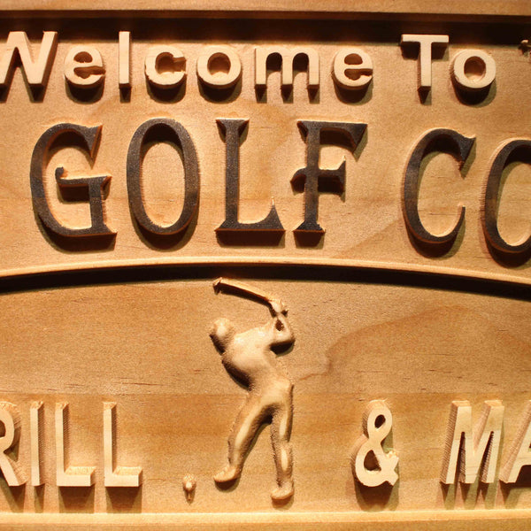 ADVPRO FIRESTATION Name Personalized Golf Bar Grill Man Cave Wood Engraved Wooden Sign wpa0406-tm - Details 1