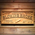 ADVPRO Blowing Smoke Name Personalized Cigar & Whiskey Bar Wood Engraved Wooden Sign wpa0407-tm - 18.25