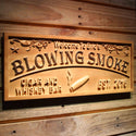 ADVPRO Blowing Smoke Name Personalized Cigar & Whiskey Bar Wood Engraved Wooden Sign wpa0407-tm - 23