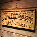 ADVPRO Garage & HOT Rod Shop Name Personalized with Est. Year Wood Engraved Wooden Sign wpa0408-tm - 26.75