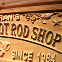 ADVPRO Garage & HOT Rod Shop Name Personalized with Est. Year Wood Engraved Wooden Sign wpa0408-tm - Details 3