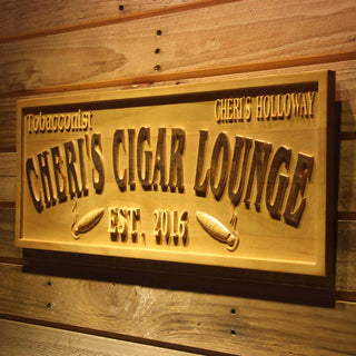 ADVPRO Tobacconist Name Personalized Cigar Lounge Shop Wood Engraved Wooden Sign wpa0416-tm - 26.75