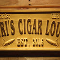 ADVPRO Tobacconist Name Personalized Cigar Lounge Shop Wood Engraved Wooden Sign wpa0416-tm - Details 1