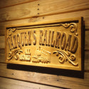 ADVPRO Railroad Name Personalized Train Station Lover Gift Wood Engraved Wooden Sign wpa0417-tm - 26.75