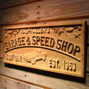 ADVPRO Garage & Speed Shop Name Personalized with Est. Year Wood Engraved Wooden Sign wpa0421-tm - 26.75