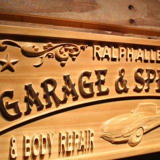 ADVPRO Garage & Speed Shop Name Personalized with Est. Year Wood Engraved Wooden Sign wpa0421-tm - Details 2