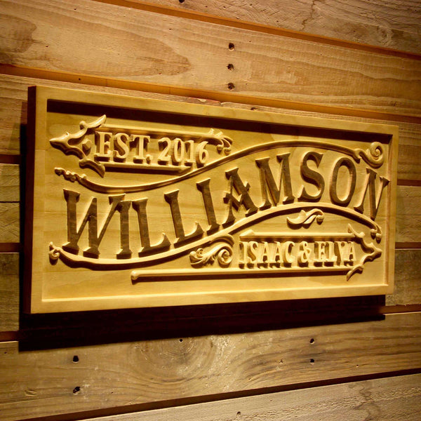 ADVPRO Wedding Gift Name Personalized Family Decoration Wood Engraved Wooden Sign wpa0424-tm - 23