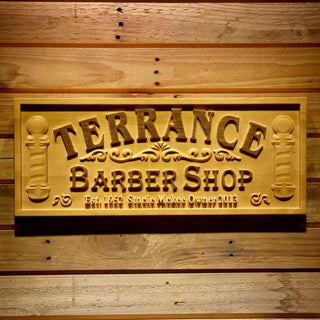 ADVPRO Barber Shop Name Personalized with Est. Year Hair Cut Wood Engraved Wooden Sign wpa0425-tm - 18.25