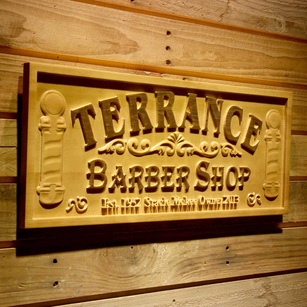 ADVPRO Barber Shop Name Personalized with Est. Year Hair Cut Wood Engraved Wooden Sign wpa0425-tm - 23