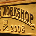 ADVPRO Workshop Name Personalized with Est. Year Wood Engraved Wooden Sign wpa0427-tm - Details 2