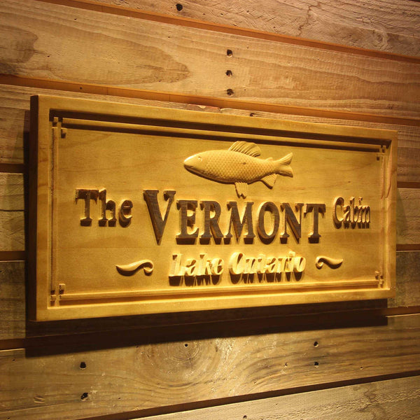 ADVPRO Cabin Name Personalized Fish Decoration Home Bar Wood Engraved Wooden Sign wpa0429-tm - 23