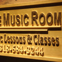 ADVPRO Music Room Name Personalized with Telephone Wood Engraved Wooden Sign wpa0430-tm - Details 3