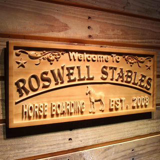 ADVPRO Horse Boarding Name Personalized with Est. Year Gift Wood Engraved Wooden Sign wpa0434-tm - 23