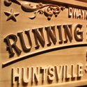 ADVPRO Running Horse Farm Name Personalized Location Wood Engraved Wooden Sign wpa0435-tm - Details 2