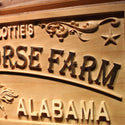 ADVPRO Running Horse Farm Name Personalized Location Wood Engraved Wooden Sign wpa0435-tm - Details 3