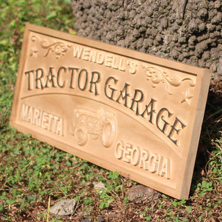 ADVPRO Name Personalized Garage Mahal Tractor City State Beer Bar Wood Engraved Wooden Sign wpa0440-tm - 26.75