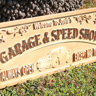 ADVPRO Name Personalized Garage Speed Shop Car Park Man Cave Wood Engraved Wooden Sign wpa0441-tm - Details 2