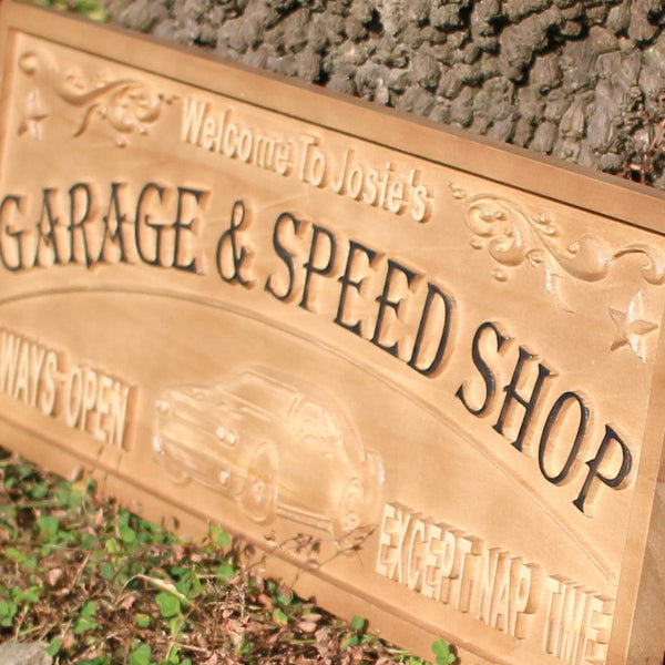 ADVPRO Name Personalized Garage Speed Shop Car Park Man Cave Wood Engraved Wooden Sign wpa0441-tm - Details 3