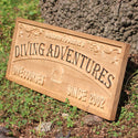 ADVPRO Name Personalized Diving Adventures Helmet Design Est. Year Home D‚cor Wood Engraved Wooden Sign wpa0444-tm - 26.75