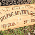 ADVPRO Name Personalized Diving Adventures Helmet Design Est. Year Home D‚cor Wood Engraved Wooden Sign wpa0444-tm - Details 2