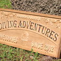 ADVPRO Name Personalized Diving Adventures Helmet Design Est. Year Home D‚cor Wood Engraved Wooden Sign wpa0444-tm - Details 3