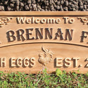 ADVPRO Name Personalized Chicken Rooster Farm Fresh Eggs Est. Year Housewarming Gifts Wood Engraved Wooden Sign wpa0447-tm - Details 1