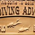 ADVPRO Name Personalized Diving Club Diver Dolphin Est. Year Home D‚cor Wood Engraved Wooden Sign wpa0452-tm - Details 1