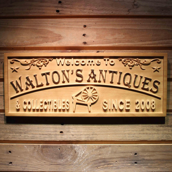 ADVPRO Name Personalized Antiques & Collectibles Room Spinning Jenny Est. Year Home D‚cor Wood Engraved Wooden Sign wpa0453-tm - 18.25